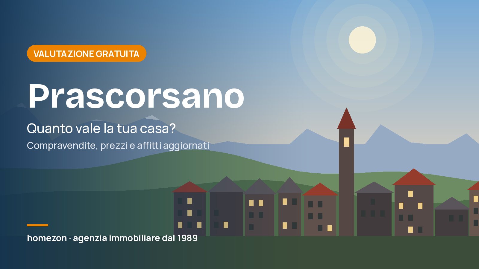Valutazione appartamenti a Prascorsano: quanto vale la tua casa